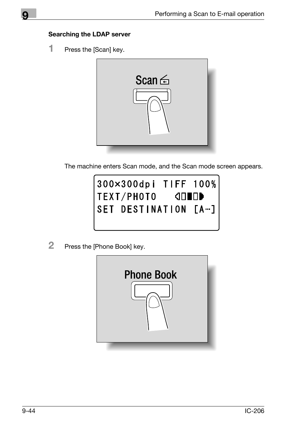 Searching the ldap server, Searching the ldap server -44 | Konica Minolta bizhub 163 User Manual | Page 259 / 362