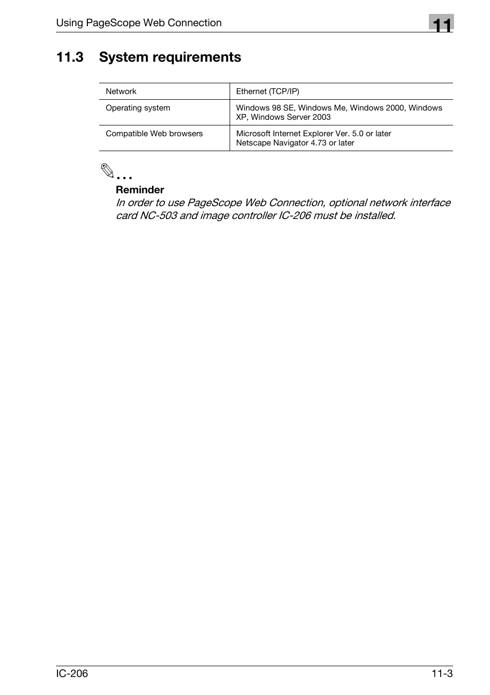 3 system requirements, System requirements -3 | Konica Minolta bizhub 163 User Manual | Page 280 / 362