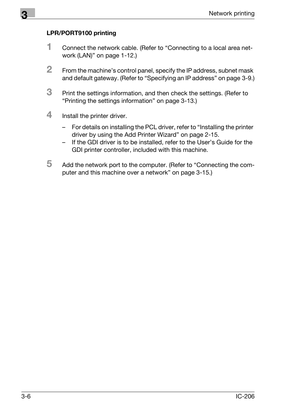 Lpr/port9100 printing, Lpr/port9100 printing -6 | Konica Minolta bizhub 163 User Manual | Page 71 / 362