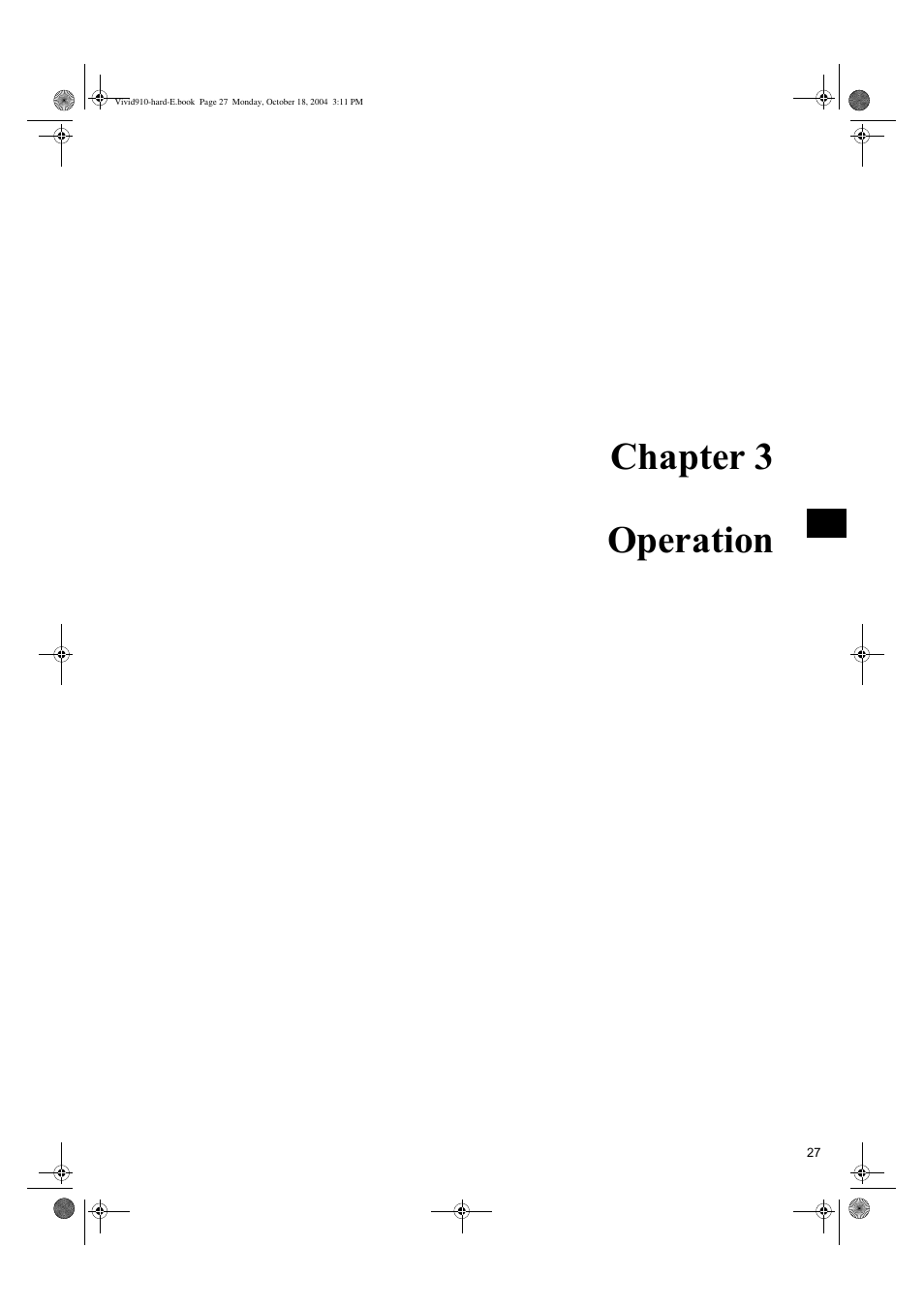 Chapter 3 operation | Konica Minolta NON-CONTACT 3D DIGITIZER VIVID 9i User Manual | Page 29 / 56