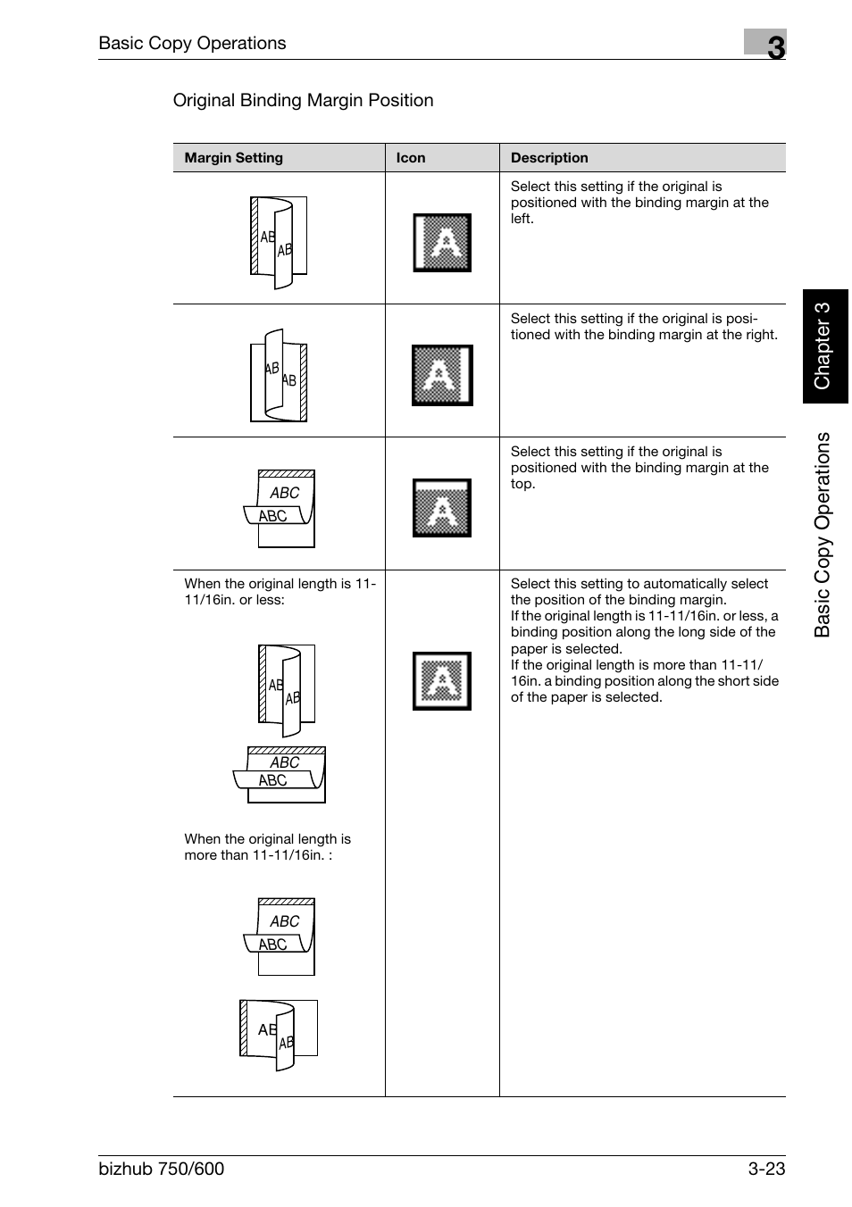 Ba sic copy op er ations chapter 3 | Konica Minolta bizhub 750 User Manual | Page 122 / 526