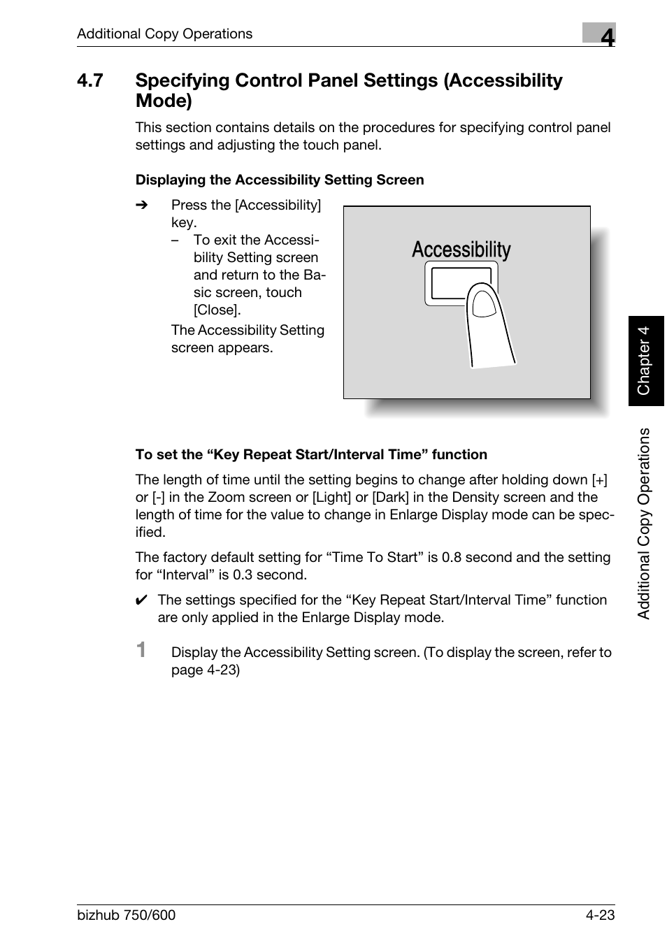 Accessibility | Konica Minolta bizhub 750 User Manual | Page 198 / 526