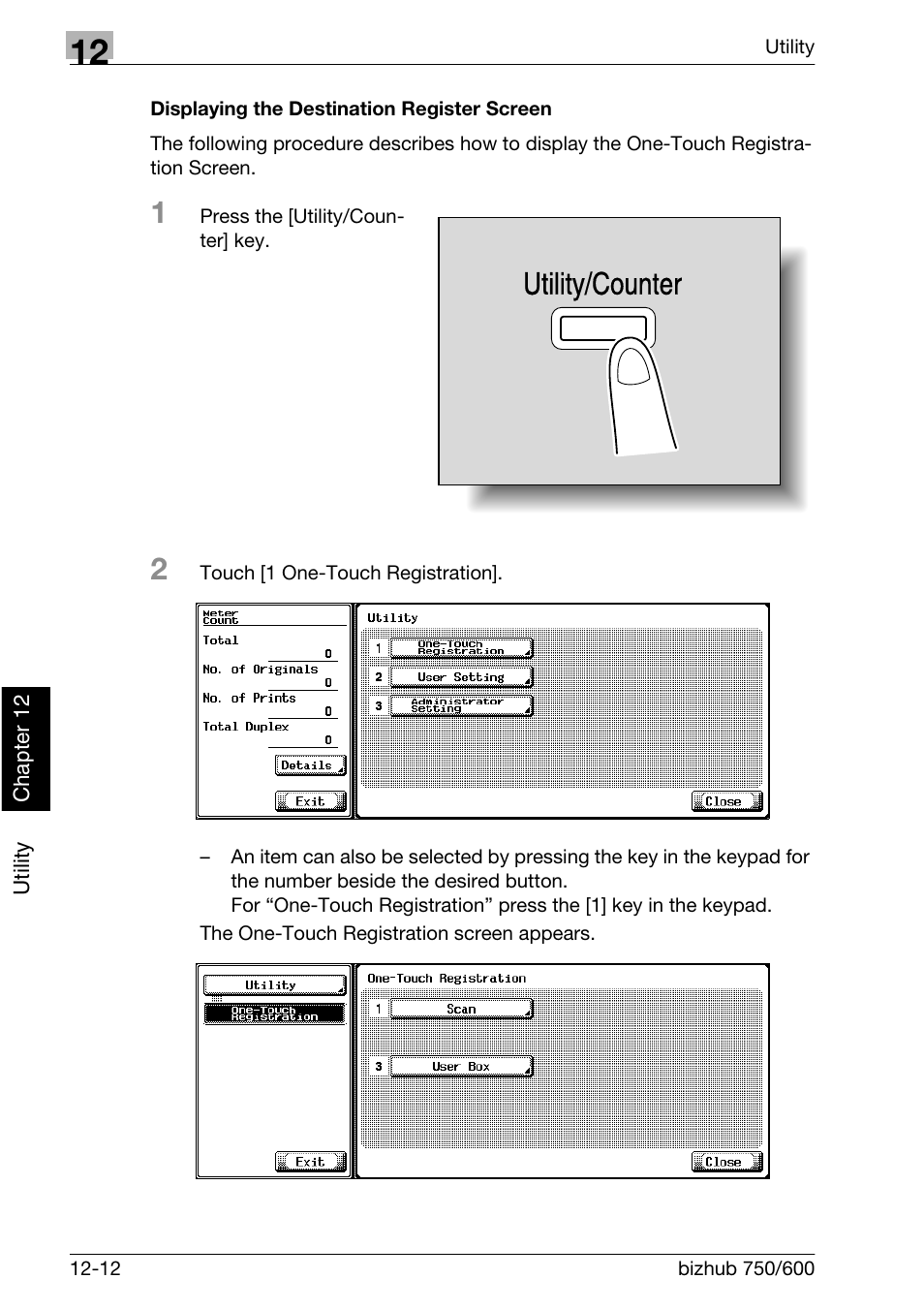 Utility/counter | Konica Minolta bizhub 750 User Manual | Page 425 / 526