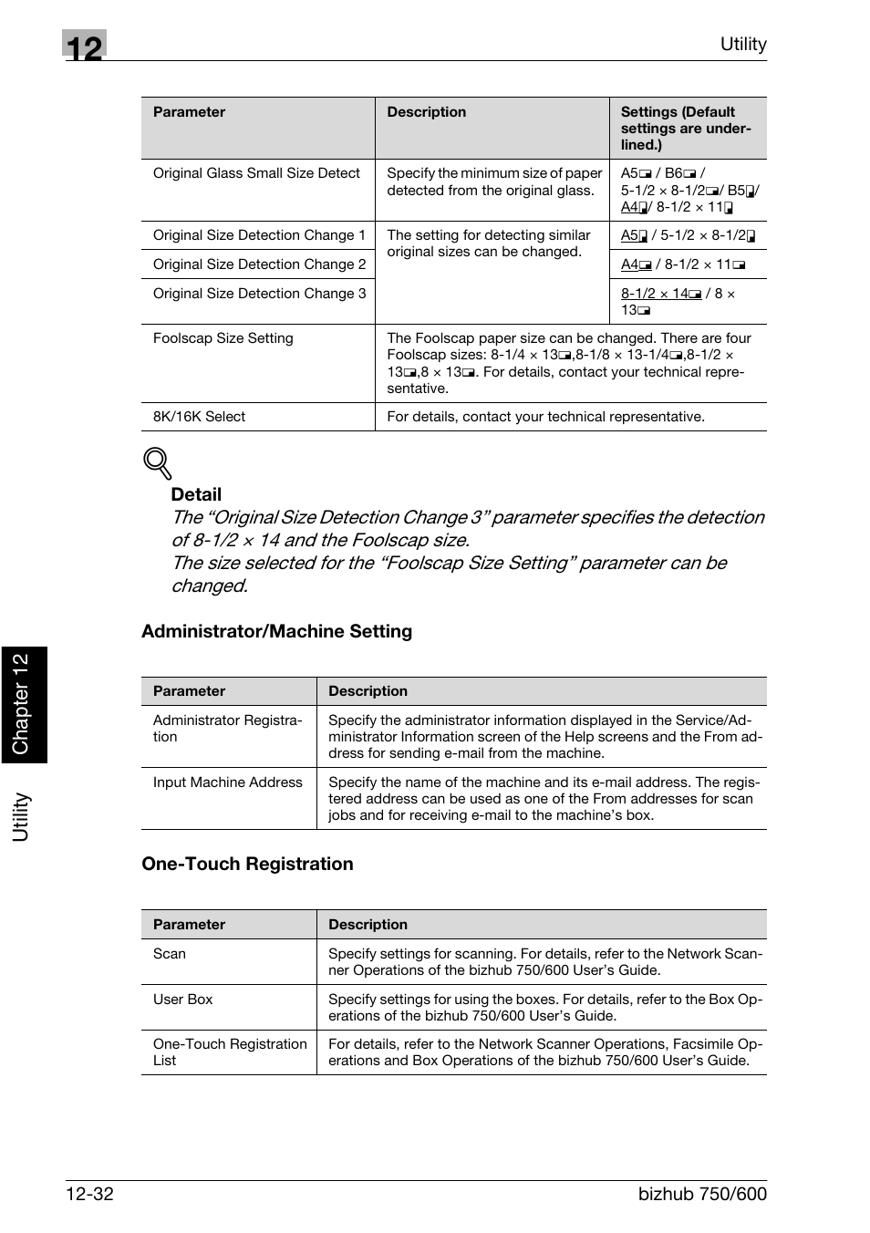 Utility ch ap te r 12 | Konica Minolta bizhub 750 User Manual | Page 445 / 526