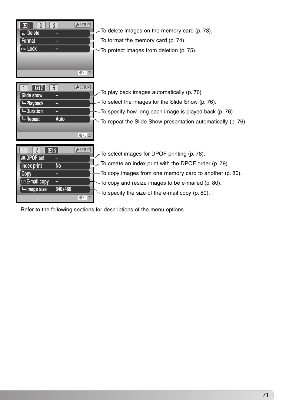 Konica Minolta DiMAGE Z1 User Manual | Page 71 / 116