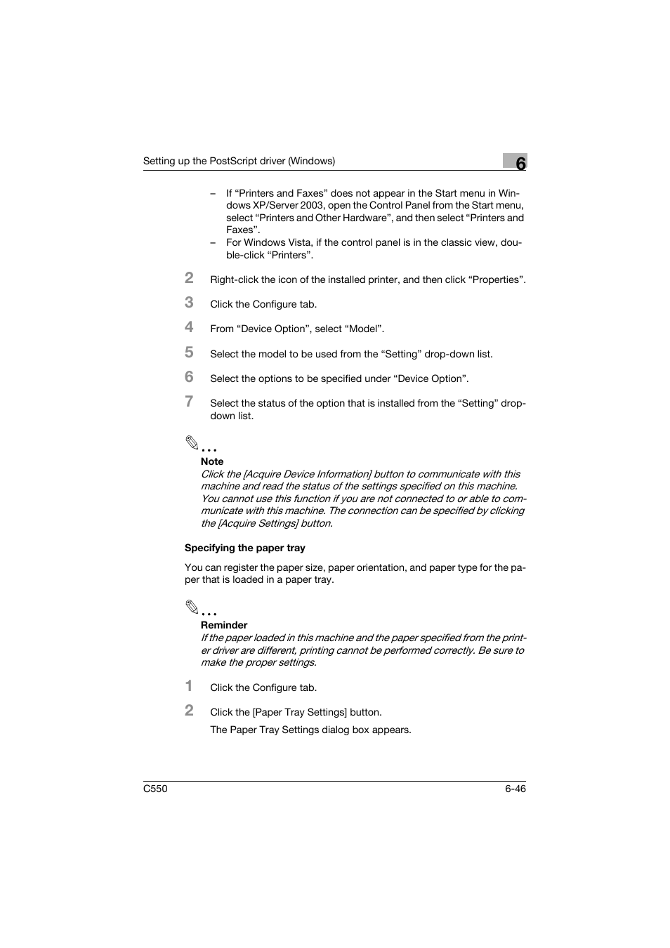 Specifying the paper tray, Specifying the paper tray -46 | Konica Minolta bizhub C550 User Manual | Page 243 / 400