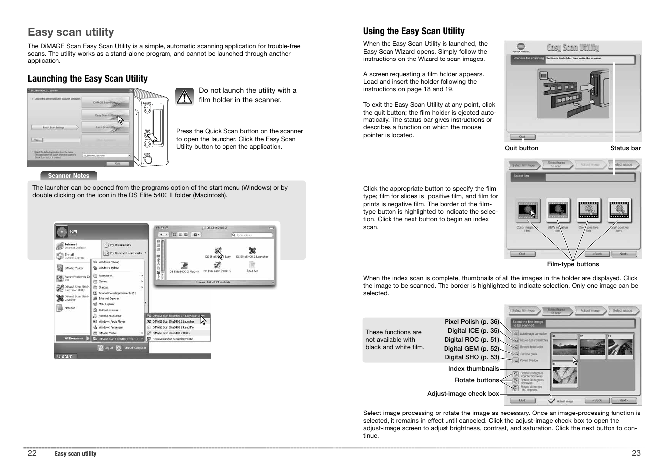 Easy scan utility | Konica Minolta 5400 II User Manual | Page 12 / 38
