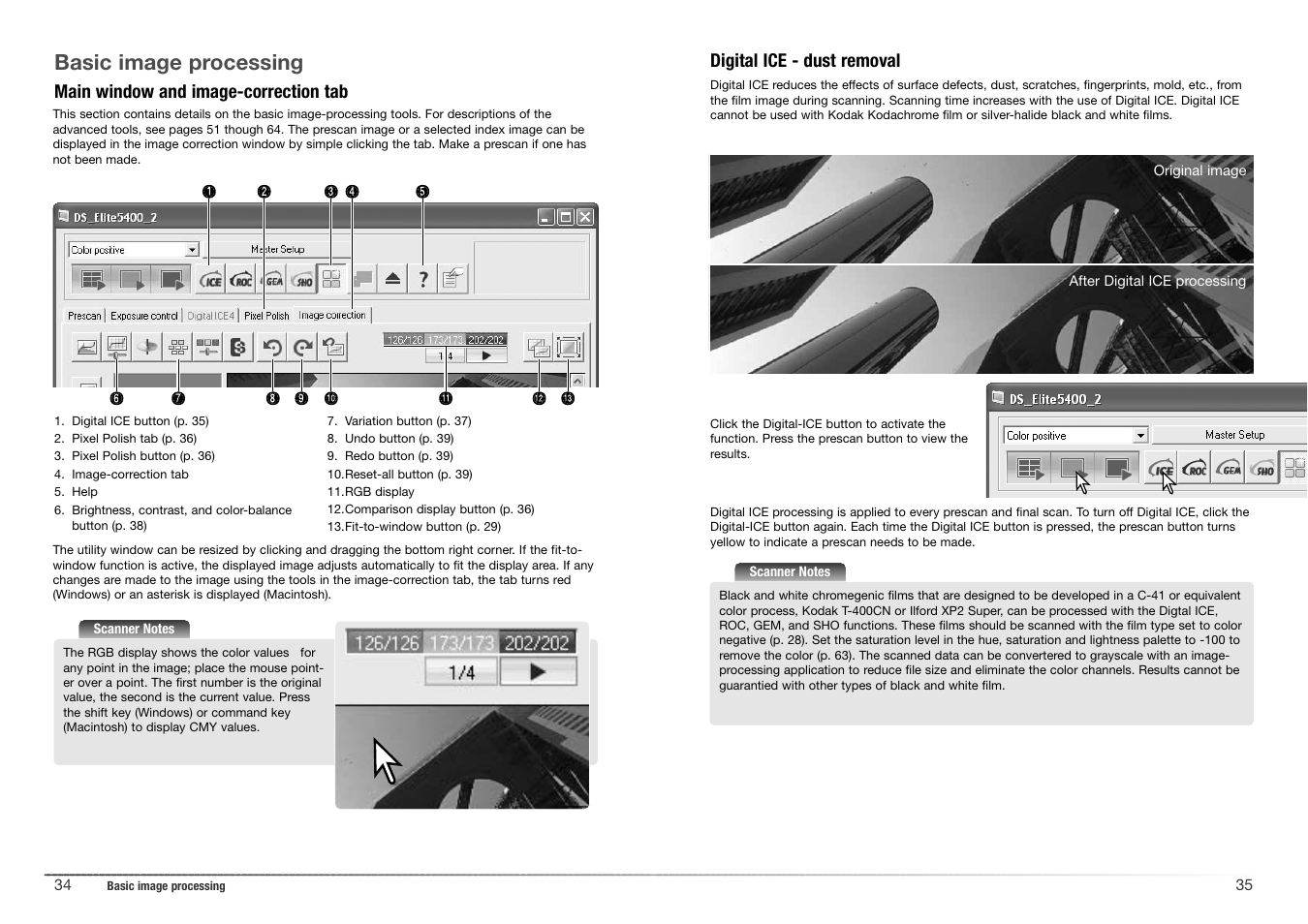 Basic image processing | Konica Minolta 5400 II User Manual | Page 18 / 38