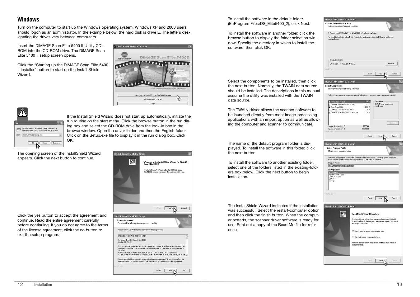 Windows | Konica Minolta 5400 II User Manual | Page 7 / 38