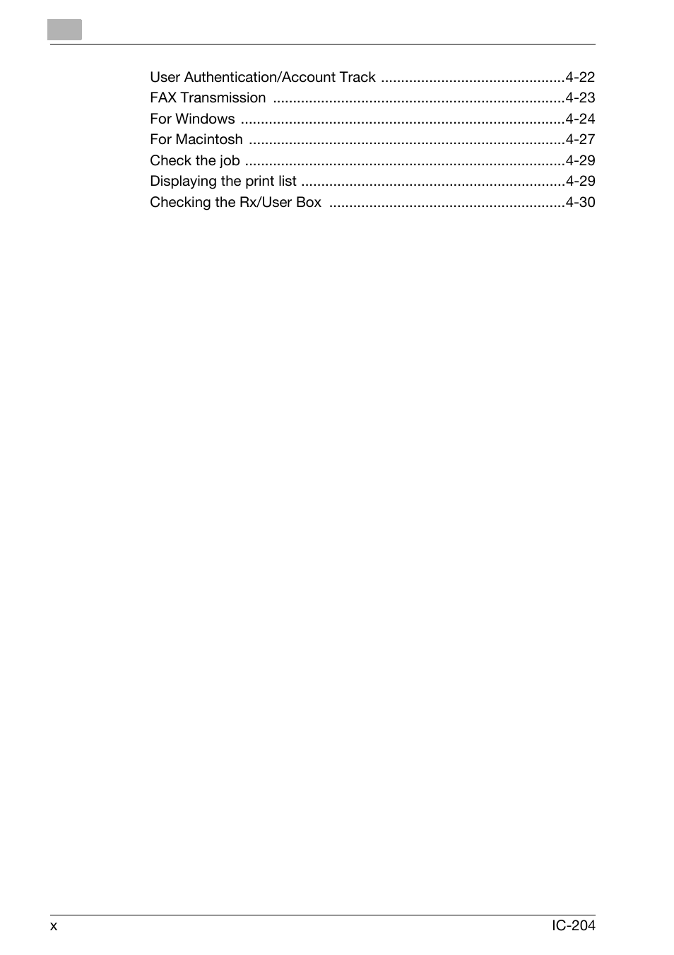 Konica Minolta IC-204 User Manual | Page 11 / 130