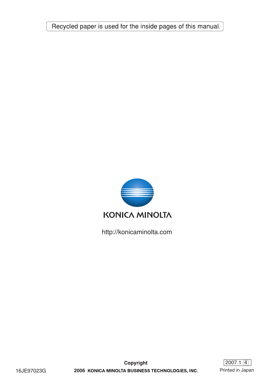 Konica Minolta IC-204 User Manual | Page 130 / 130