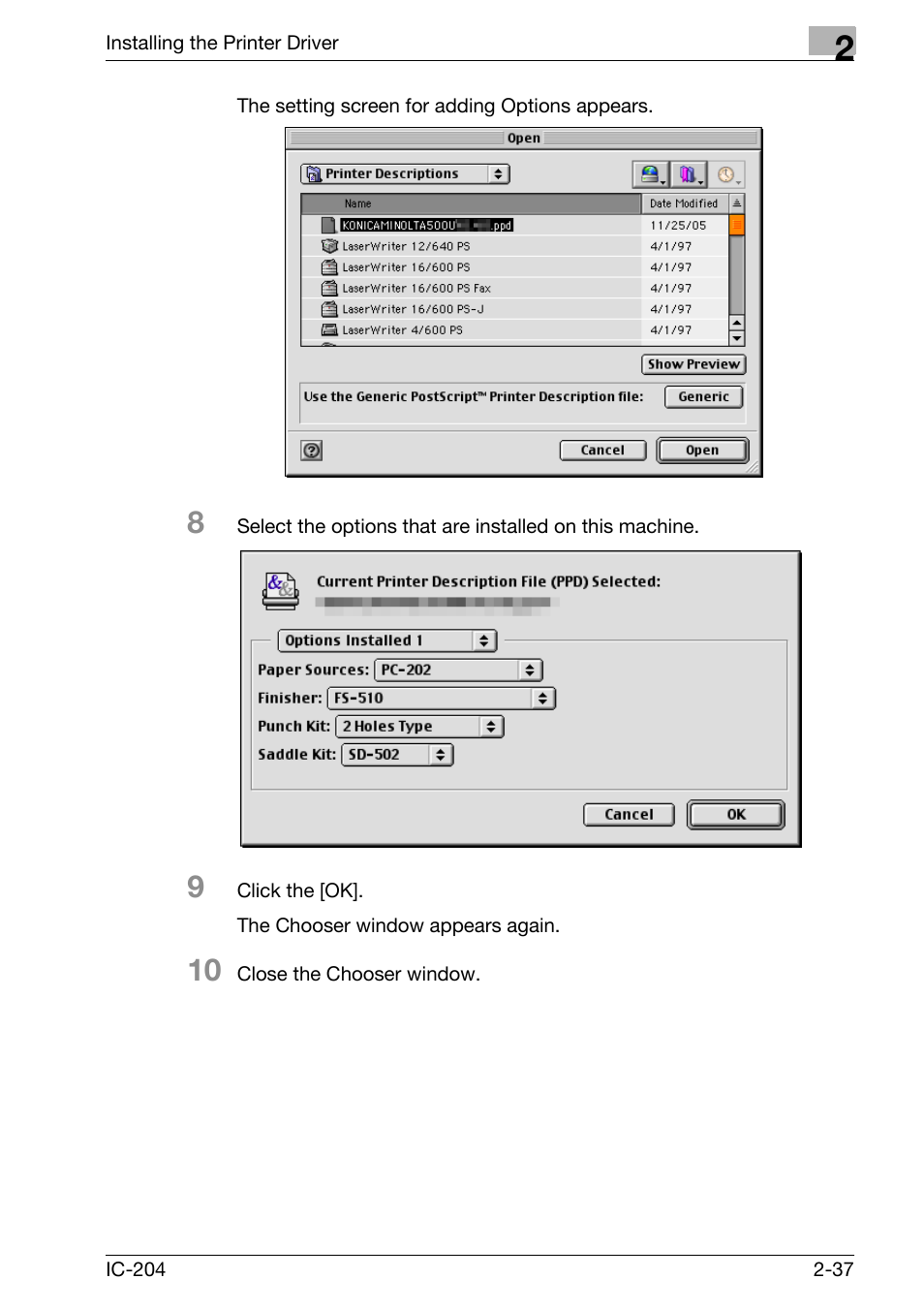 Konica Minolta IC-204 User Manual | Page 62 / 130