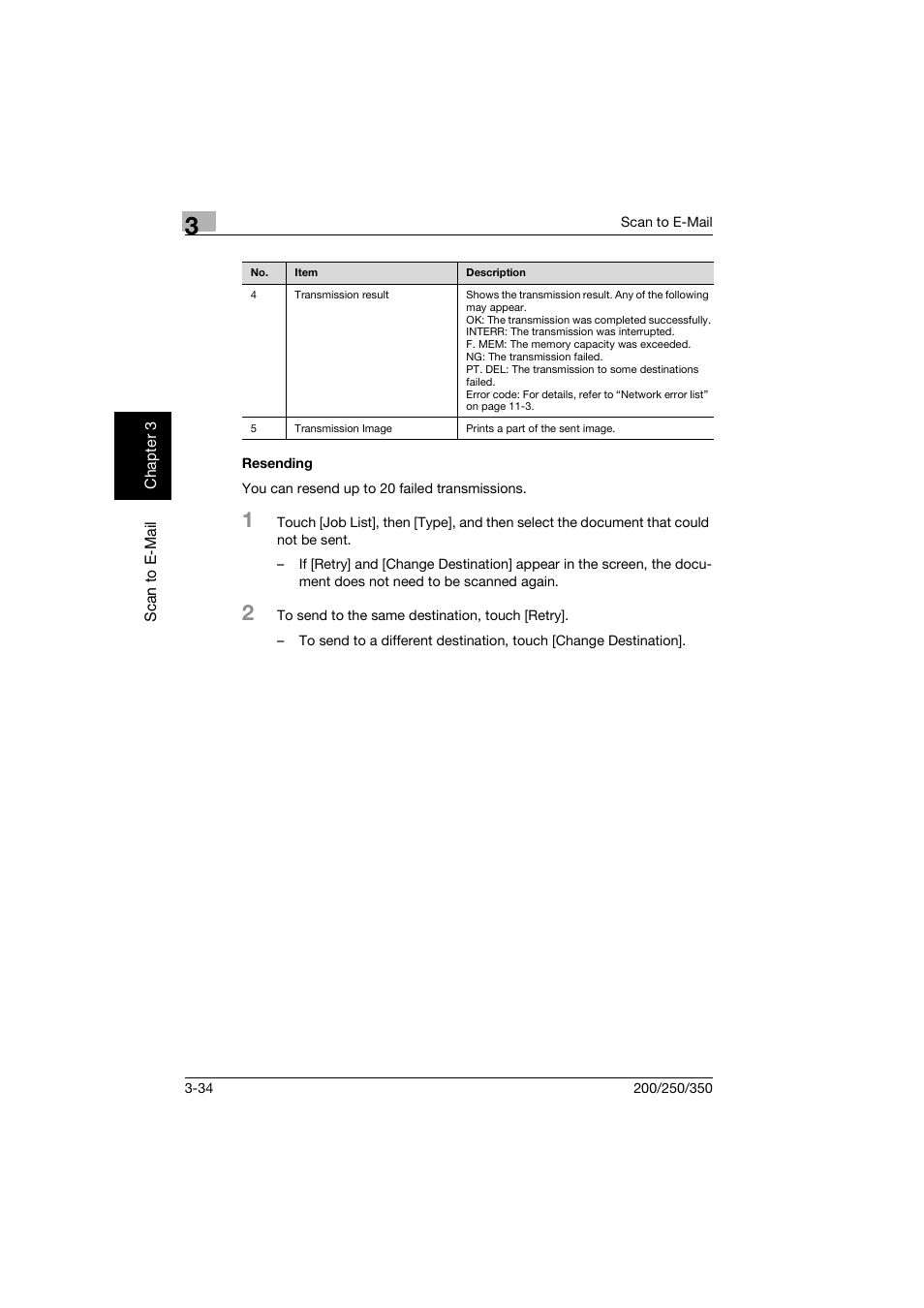 Resending, Resending -34 | Konica Minolta BP-200 User Manual | Page 127 / 468