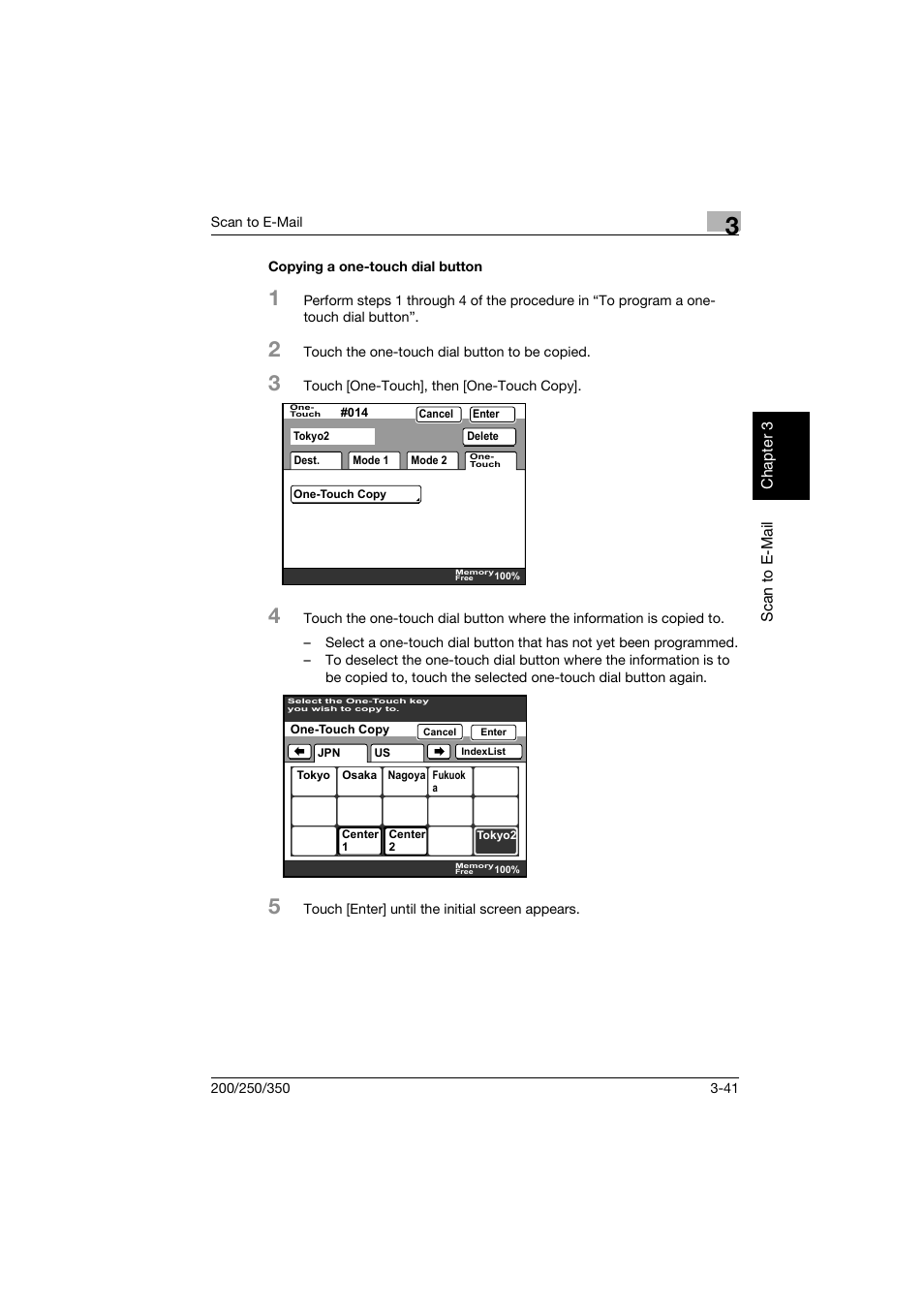 Copying a one-touch dial button, Copying a one-touch dial button -41 | Konica Minolta BP-200 User Manual | Page 134 / 468