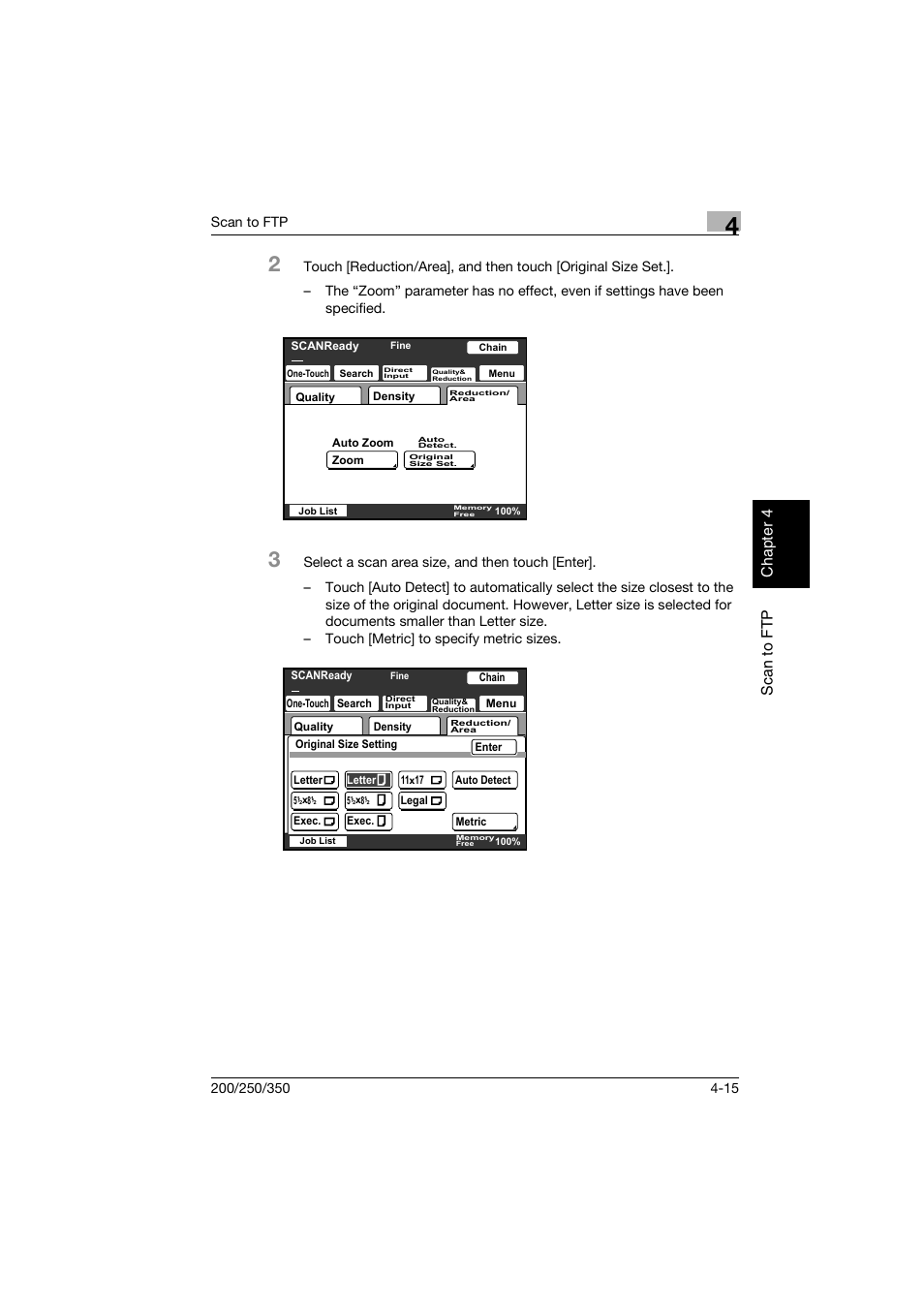 Sc an to ftp ch apte r 4 | Konica Minolta BP-200 User Manual | Page 162 / 468