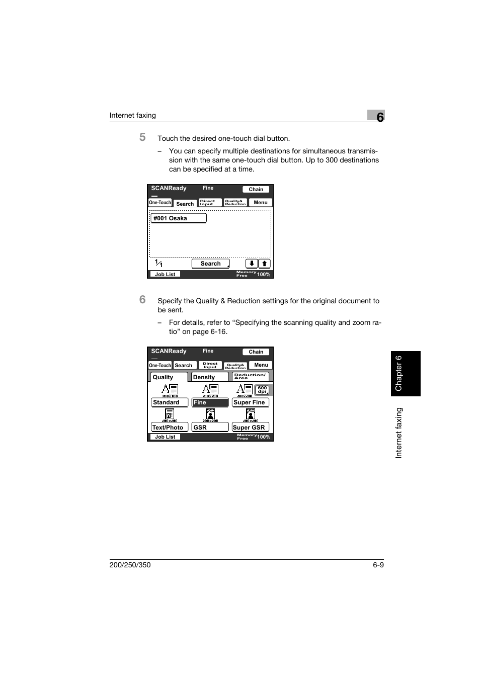 Int e rnet fax in g ch apt er 6 | Konica Minolta BP-200 User Manual | Page 230 / 468