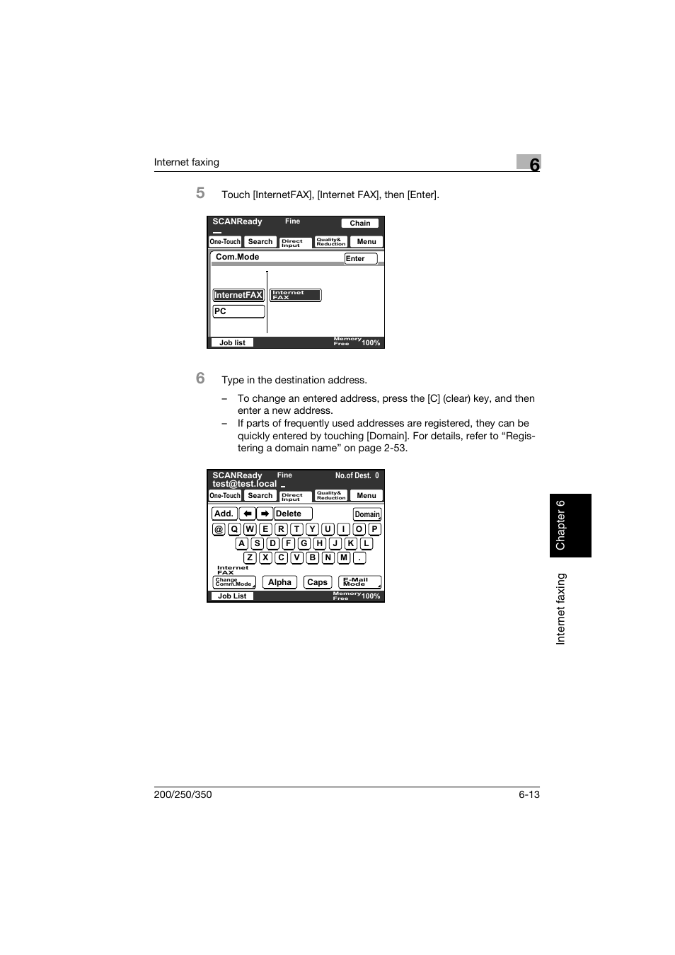 Int e rnet fax in g ch apt er 6 | Konica Minolta BP-200 User Manual | Page 234 / 468