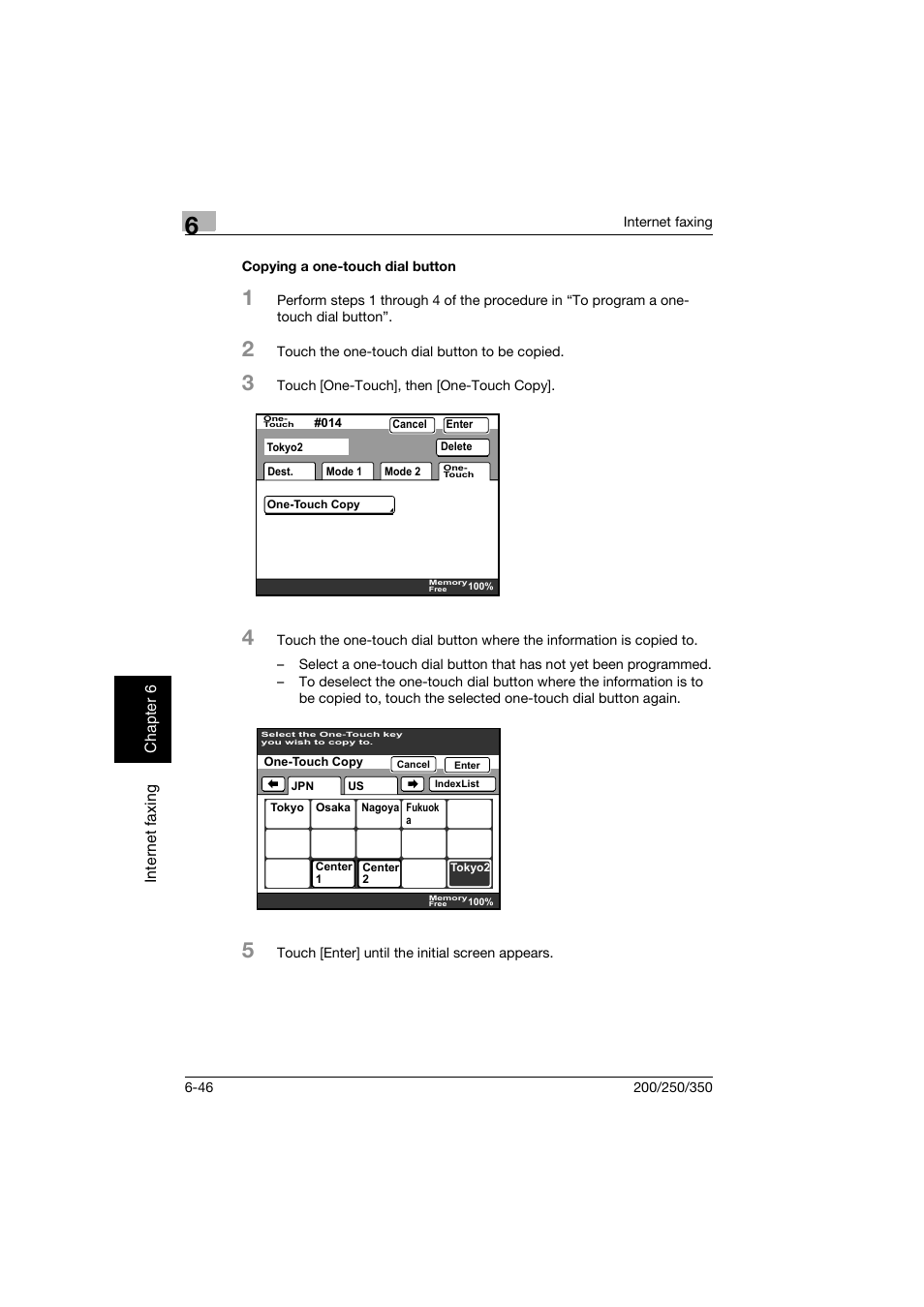 Copying a one-touch dial button, Copying a one-touch dial button -46 | Konica Minolta BP-200 User Manual | Page 267 / 468