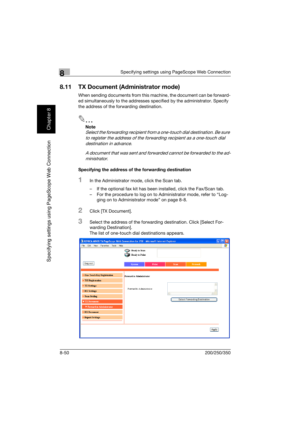11 tx document (administrator mode), Tx document (administrator mode) -50 | Konica Minolta BP-200 User Manual | Page 329 / 468