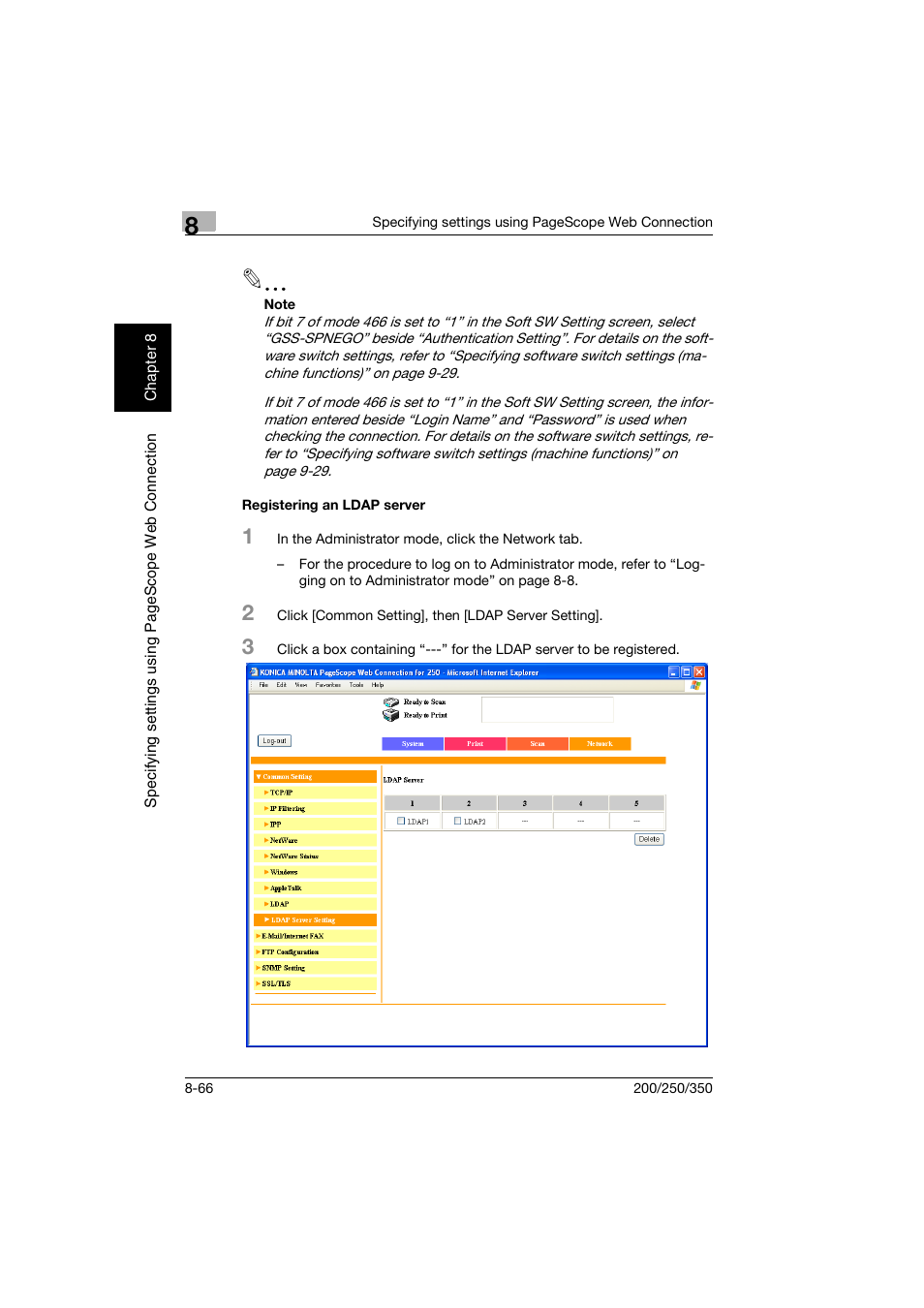 Registering an ldap server, Registering an ldap server -66 | Konica Minolta BP-200 User Manual | Page 345 / 468