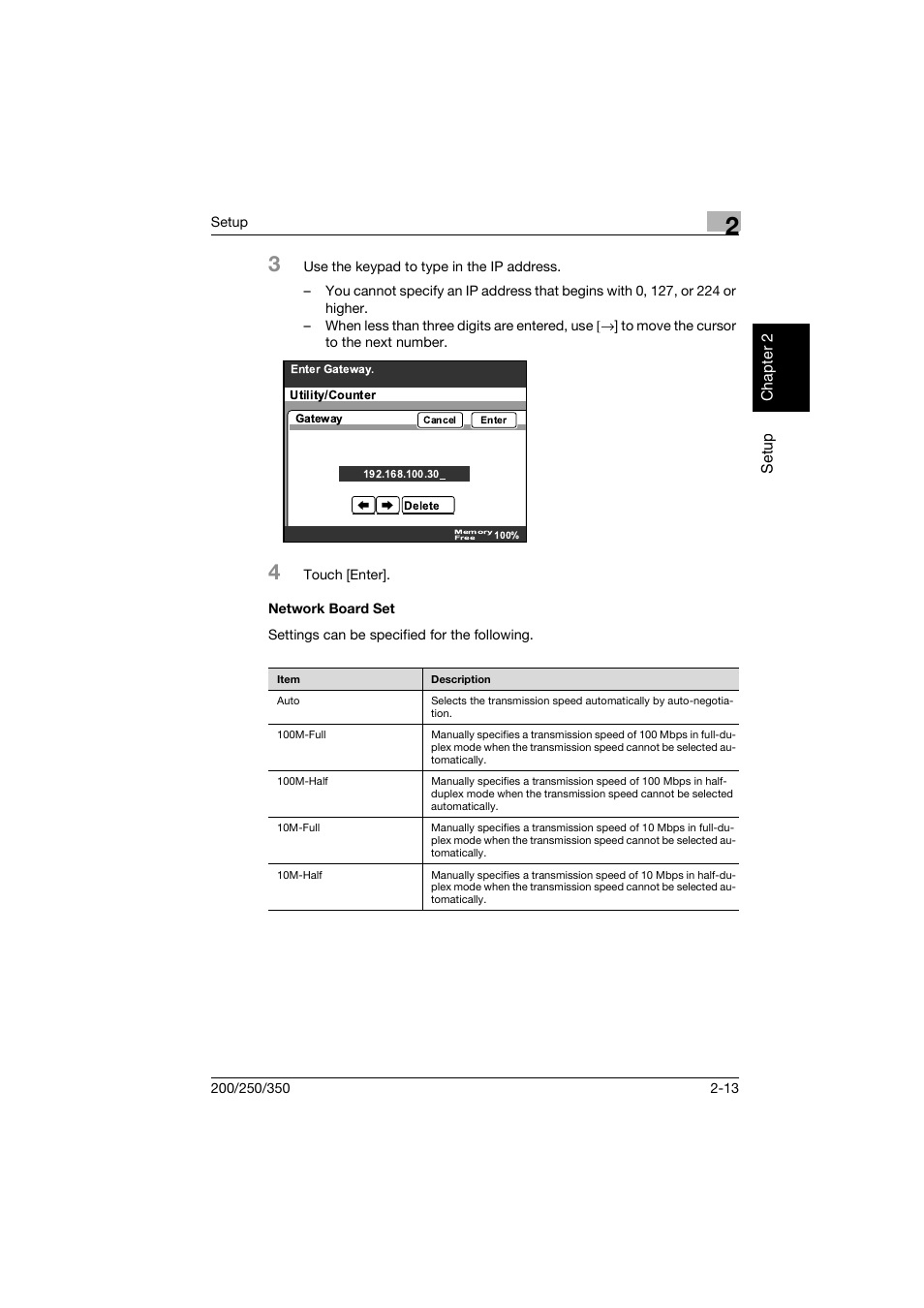 Network board set, Network board set -13 | Konica Minolta BP-200 User Manual | Page 46 / 468