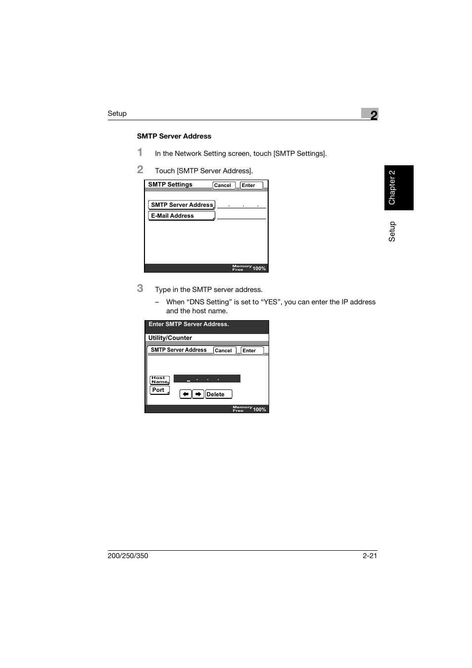 Smtp server address, Smtp server address -21 | Konica Minolta BP-200 User Manual | Page 54 / 468