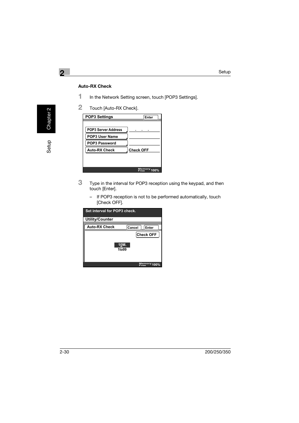 Auto-rx check, Auto-rx check -30 | Konica Minolta BP-200 User Manual | Page 63 / 468