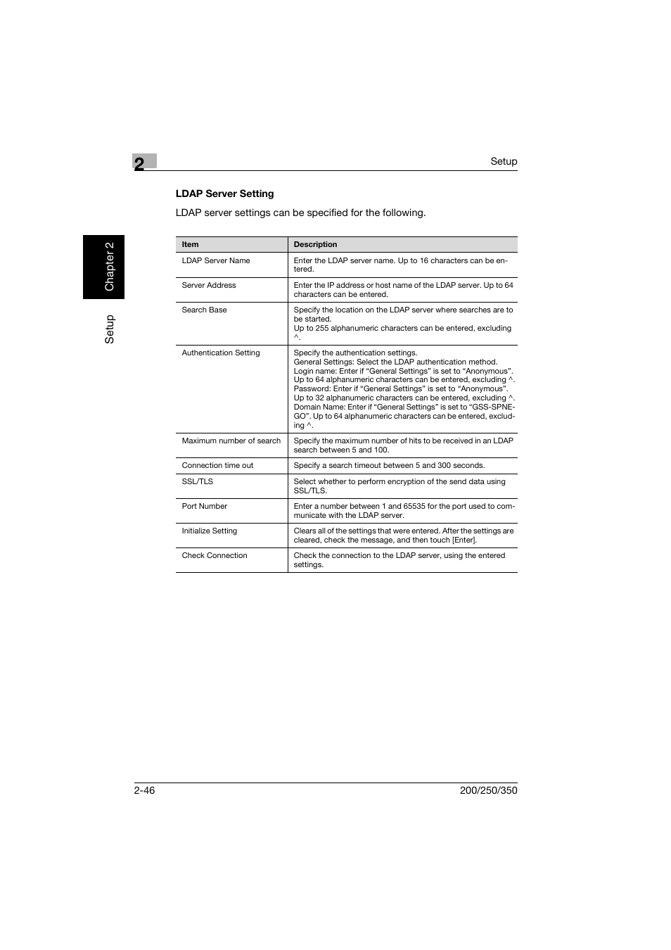 Ldap server setting, Ldap server setting -46 | Konica Minolta BP-200 User Manual | Page 79 / 468