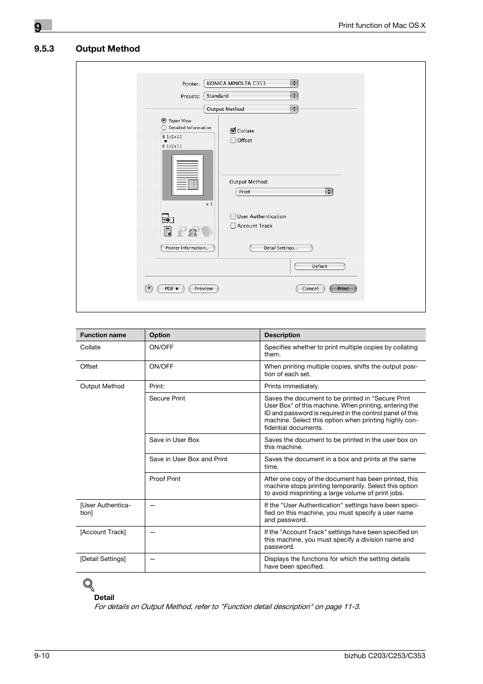 3 output method, Output method -10 | Konica Minolta BIZHUB C203 User Manual | Page 116 / 278