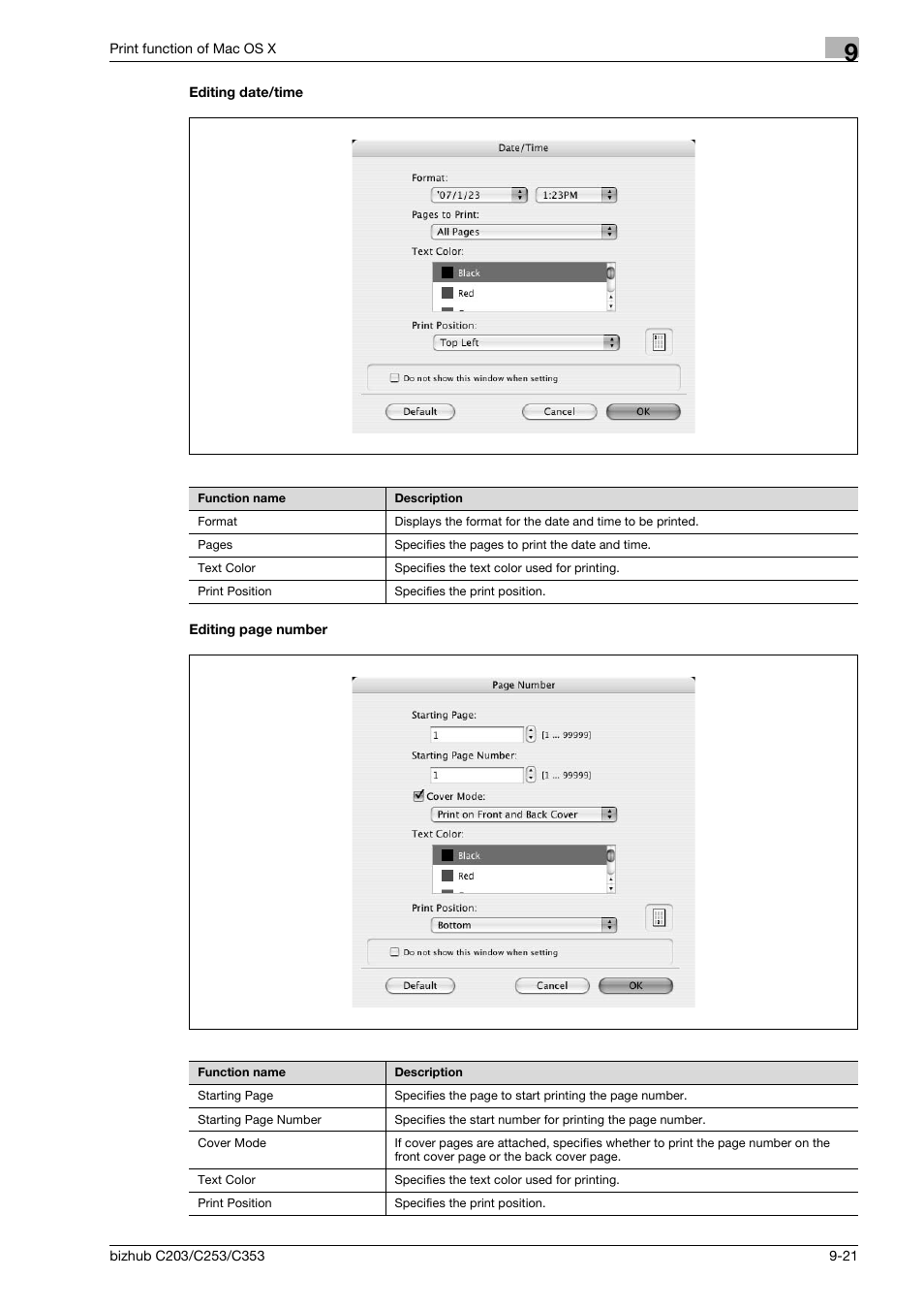 Editing date/time | Konica Minolta BIZHUB C203 User Manual | Page 127 / 278