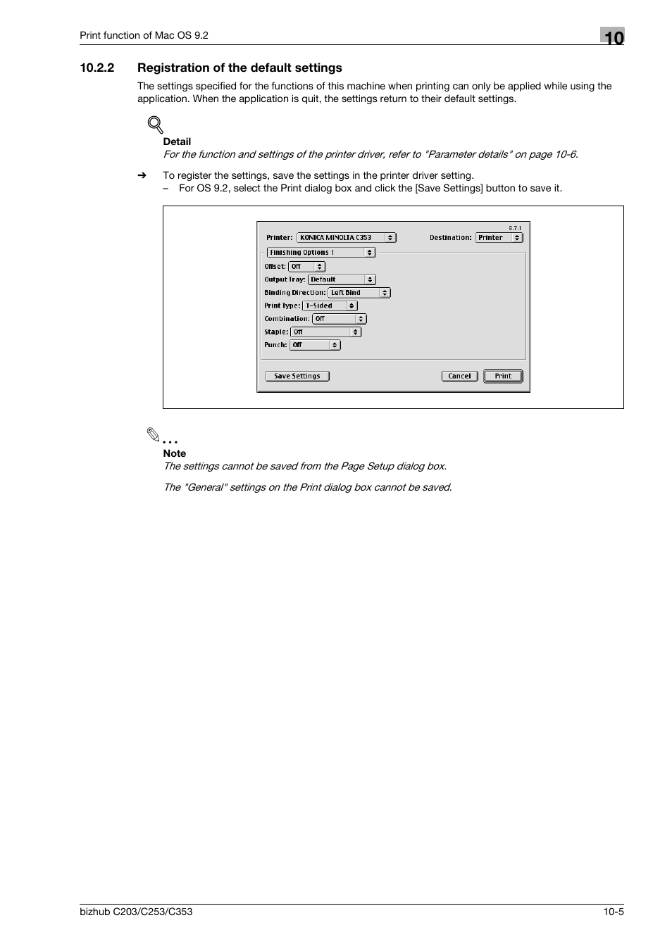 2 registration of the default settings, Registration of the default settings -5 | Konica Minolta BIZHUB C203 User Manual | Page 135 / 278