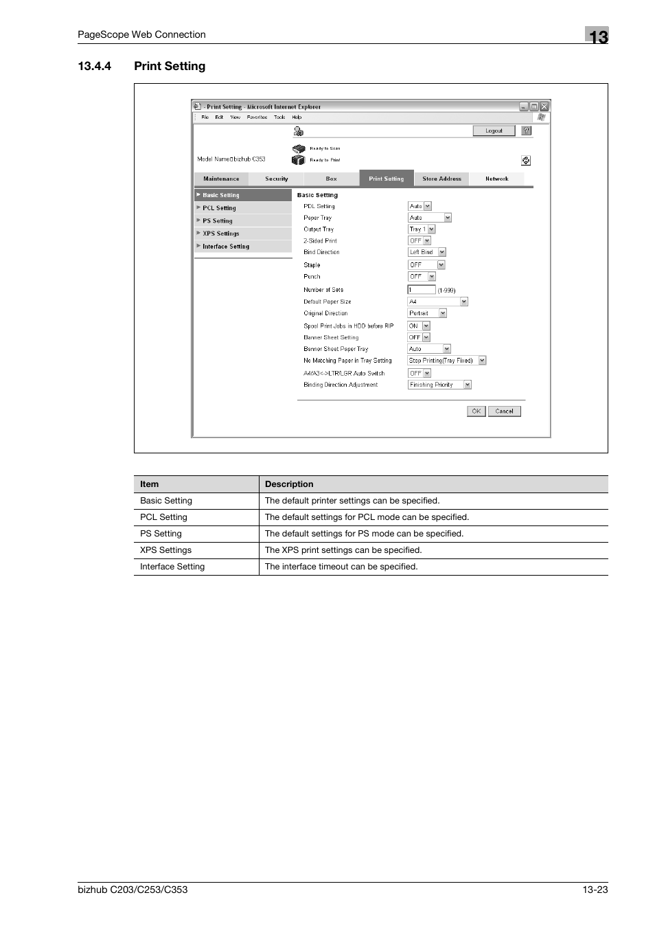 4 print setting, Print setting -23 | Konica Minolta BIZHUB C203 User Manual | Page 249 / 278
