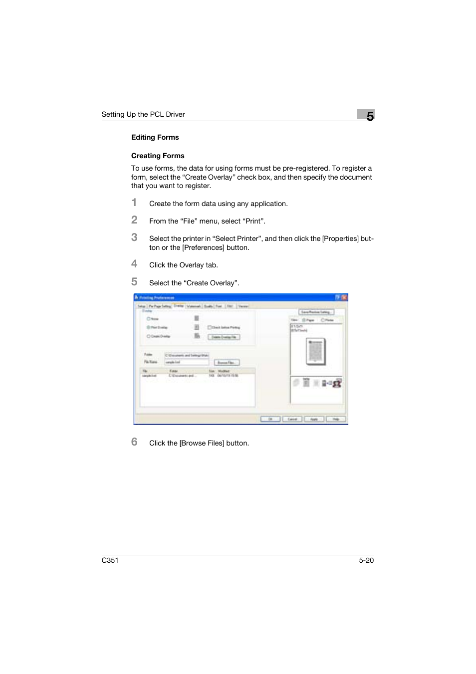 Editing forms, Creating forms | Konica Minolta BIZHUP C351 User Manual | Page 121 / 318