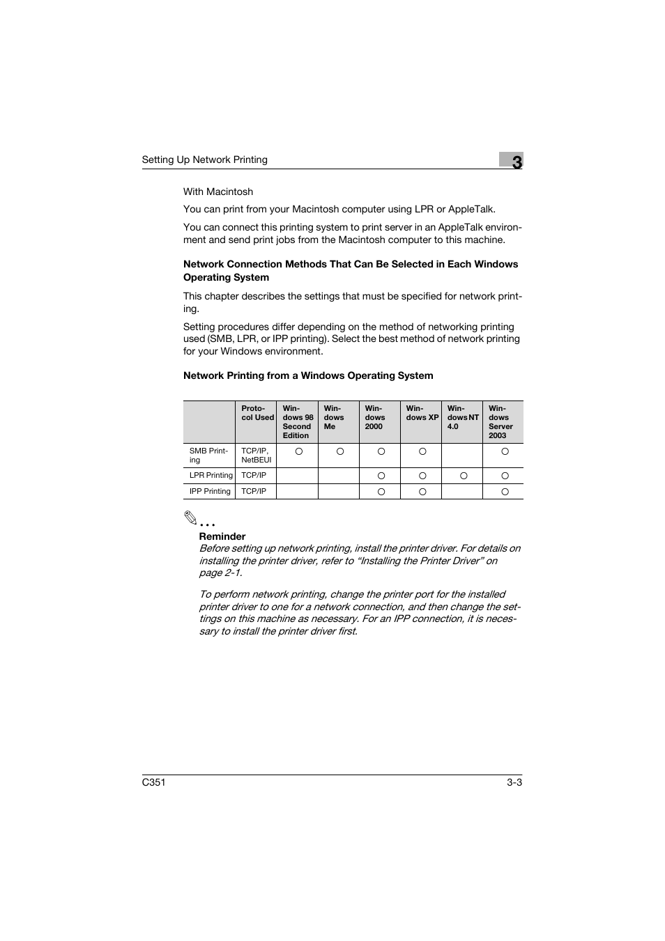 Network printing from a windows operating system | Konica Minolta BIZHUP C351 User Manual | Page 56 / 318