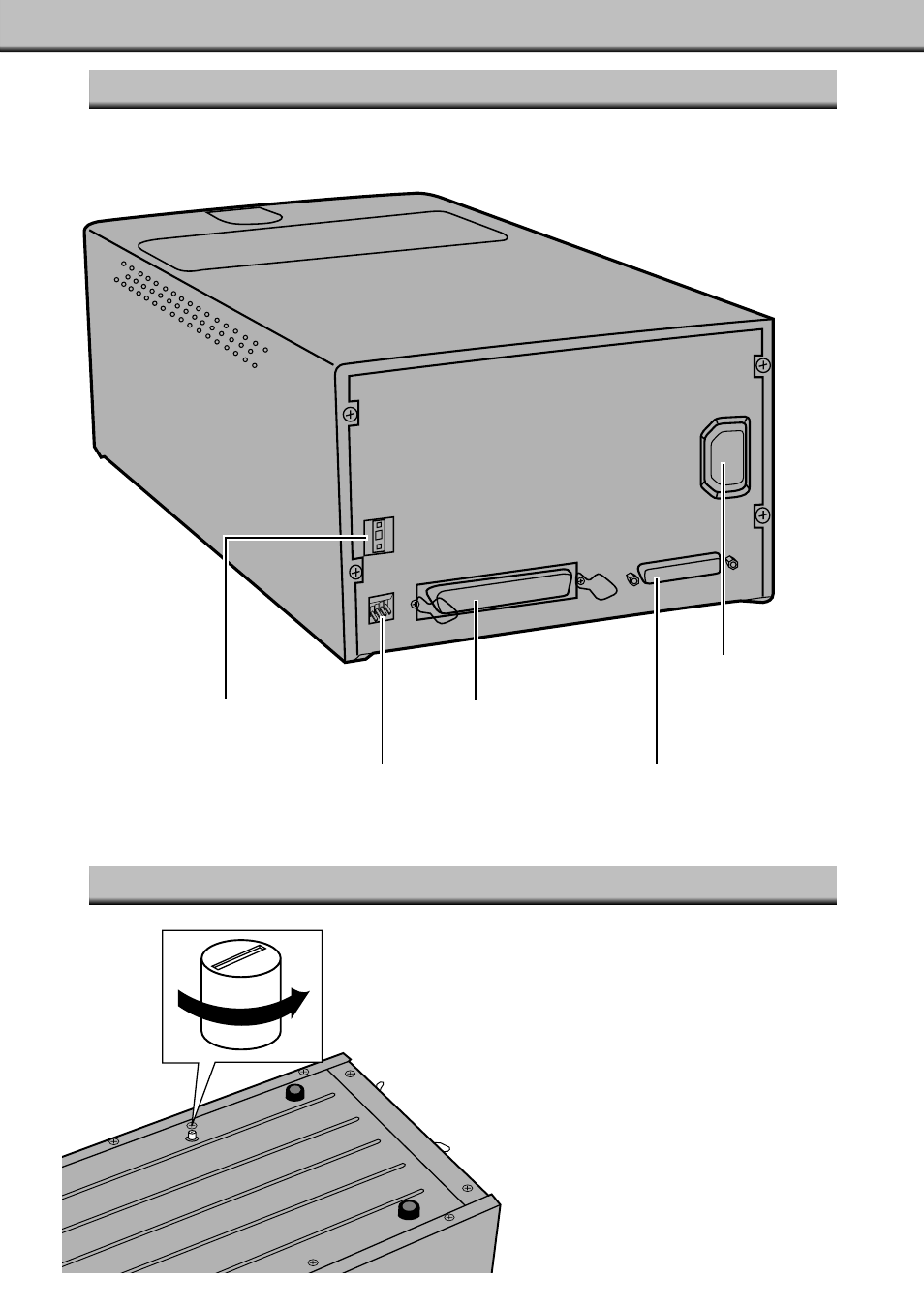 Back important: locking pin information, Back, Important: locking pin information | Konica Minolta II User Manual | Page 9 / 39