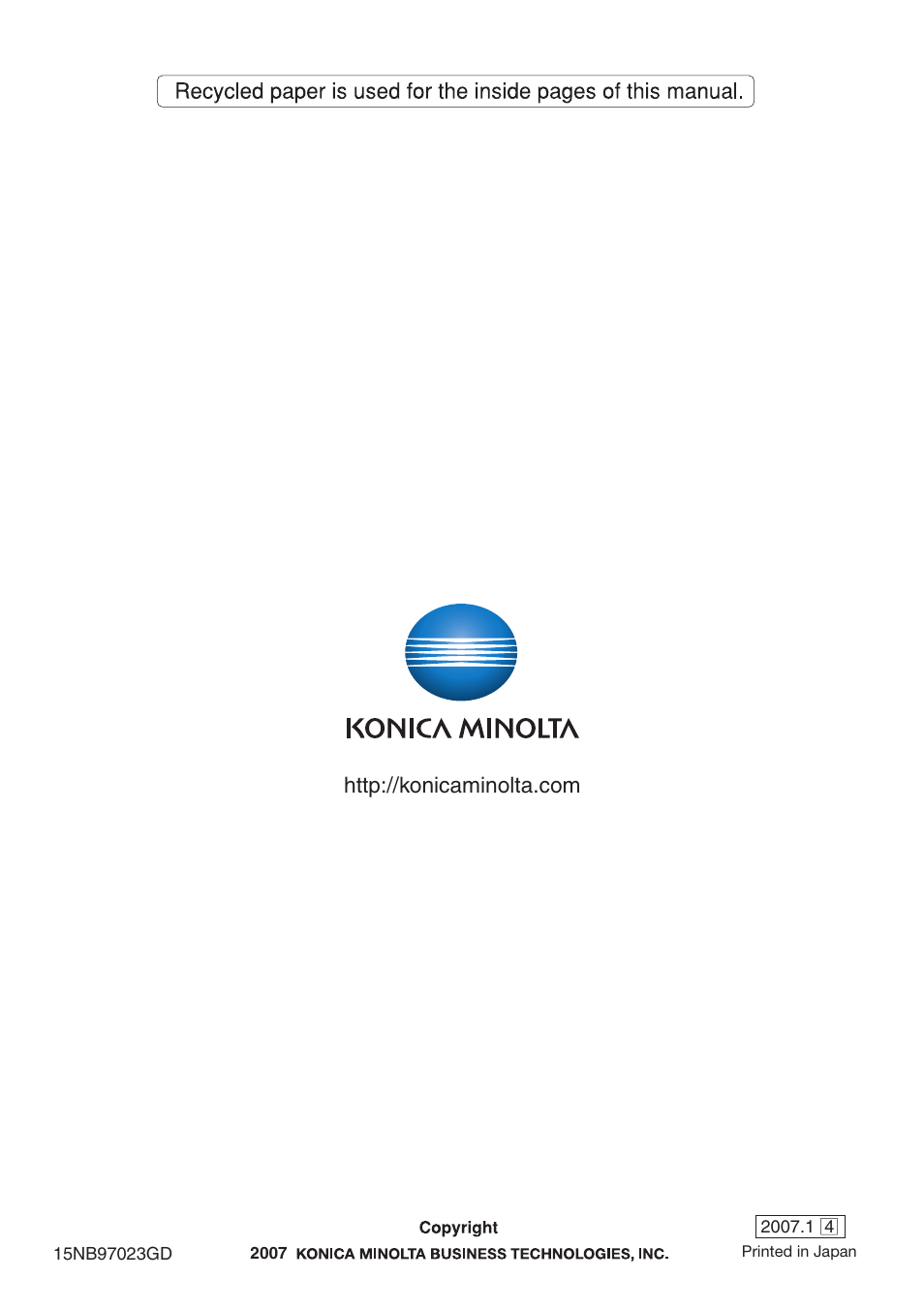 Konica Minolta IC-202 User Manual | Page 134 / 134