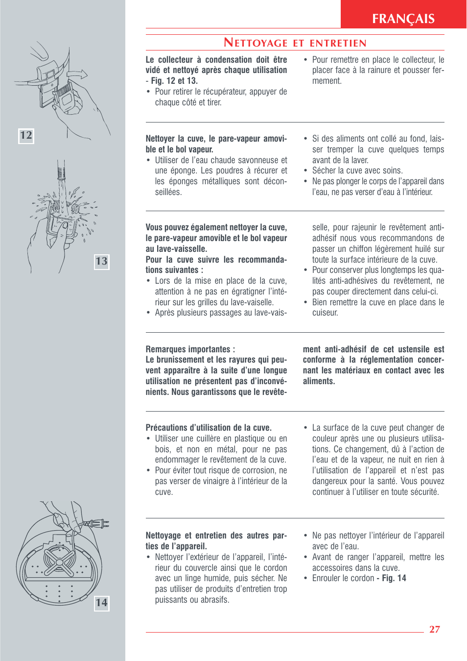 Français | Krups Automatic Rice Cooker 3.21 3.21 User Manual | Page 25 / 60
