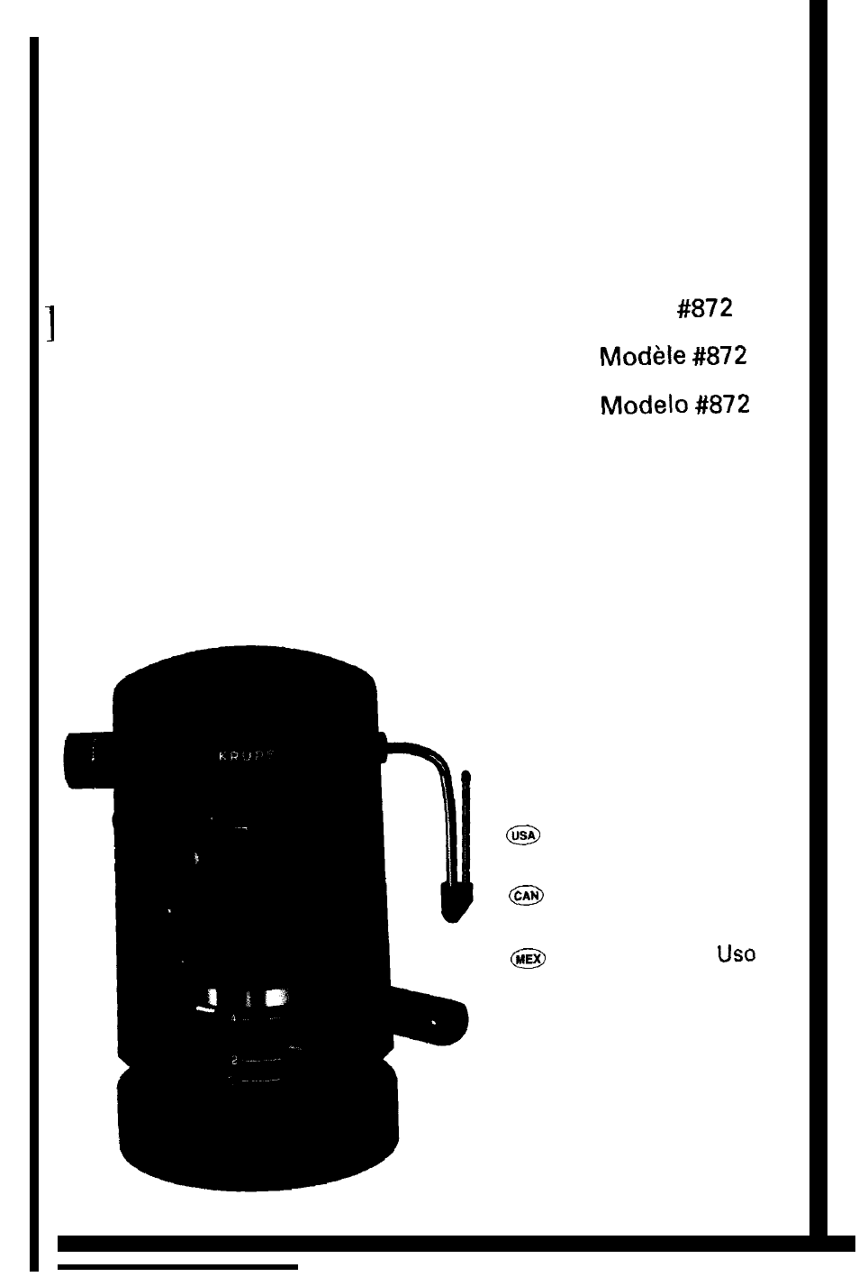 Krups 872 User Manual | 14 pages