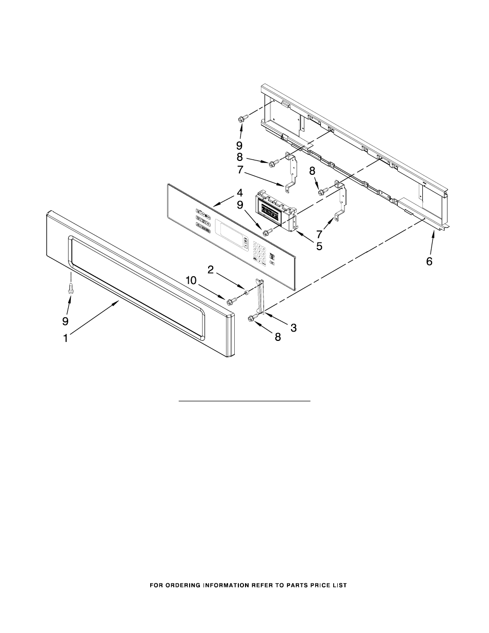 Control panel, Control panel parts | KITCHENAID KBHS179SSS03 User Manual | Page 3 / 8