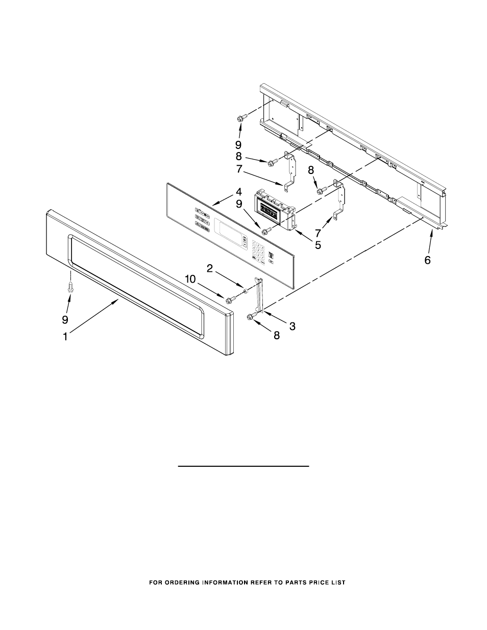 Control panel, Control panel parts | KITCHENAID KBHS179SSS00 User Manual | Page 3 / 8