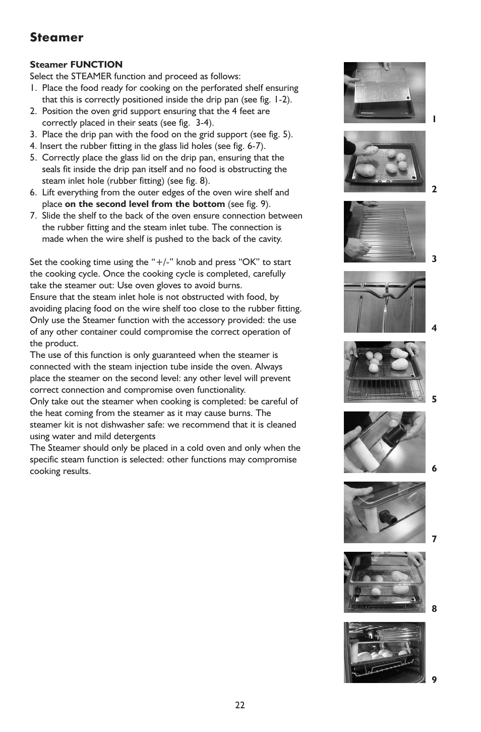Steamer | KITCHENAID Kitchen Aid Koss 6610 User Manual | Page 22 / 24