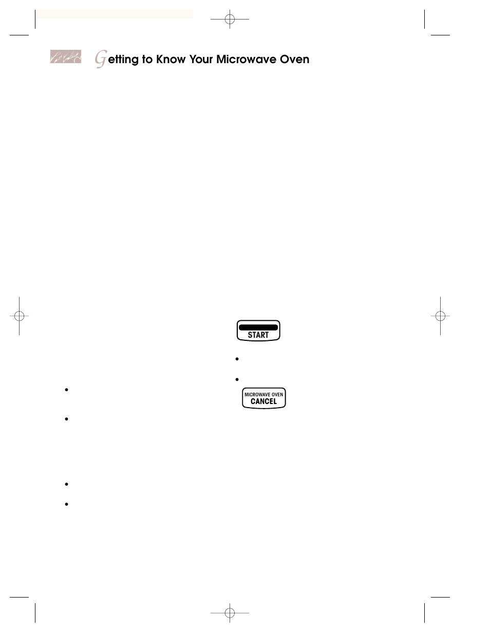 Etting to know your microwave oven | KITCHENAID KBMC147H User Manual | Page 10 / 42