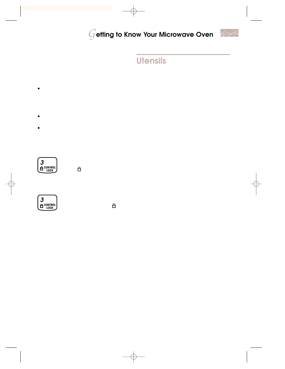 Utensils, Etting to know your microwave oven | KITCHENAID KBMC147H User Manual | Page 11 / 42