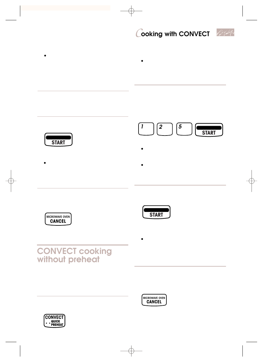 Convect cooking without preheat, Ooking with convect | KITCHENAID KBMC147H User Manual | Page 29 / 42