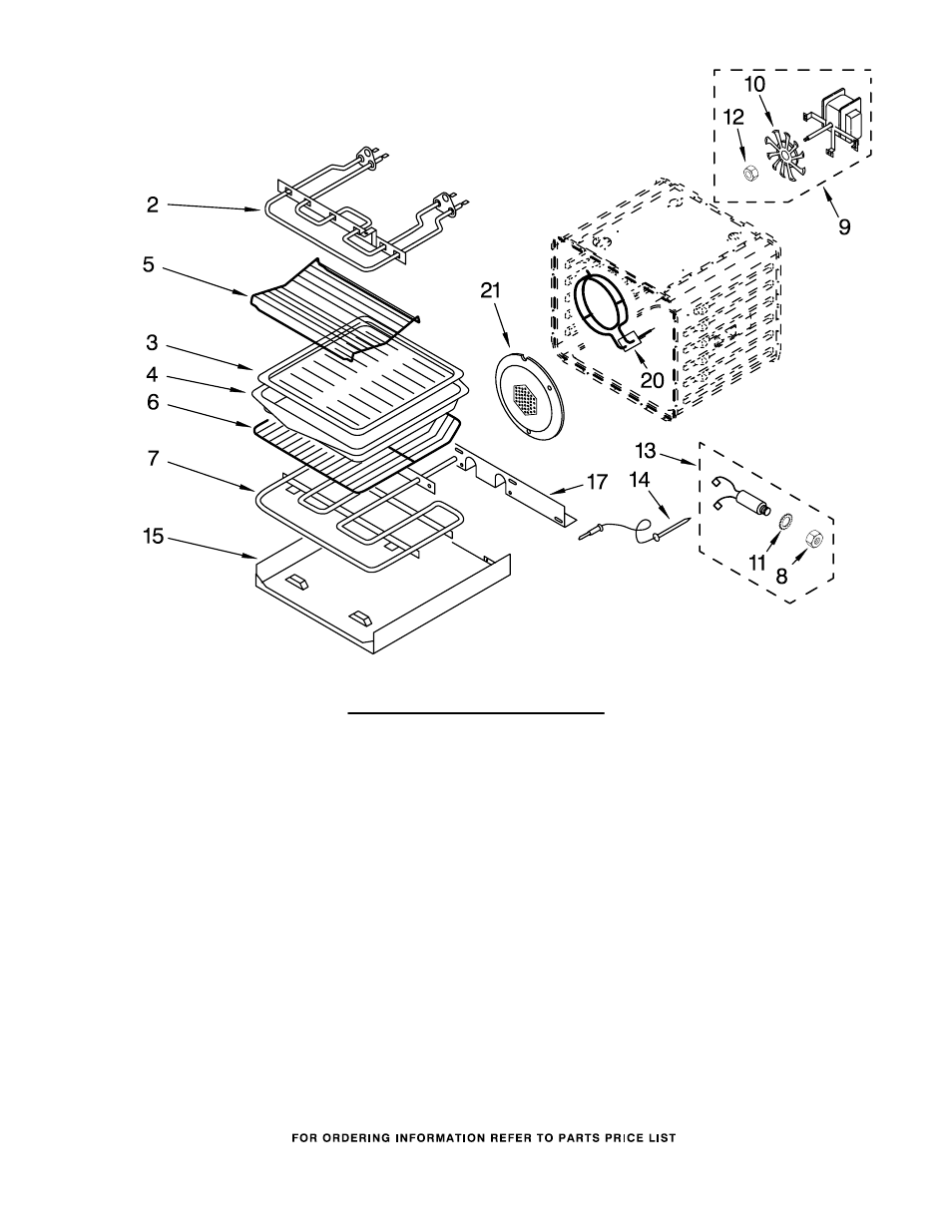 Internal oven, Internal oven parts | KITCHENAID KEBC247KWH0 User Manual | Page 5 / 7