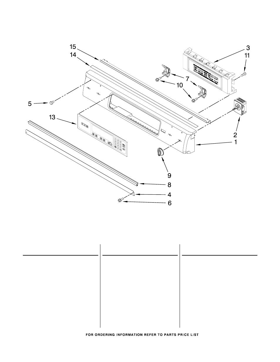 Control panel, Control panel parts | KITCHENAID KESK901SSS01 User Manual | Page 8 / 11