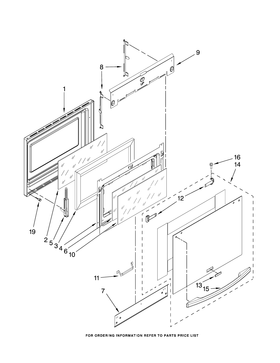 Door, Door parts | KITCHENAID KESS908SPW01 User Manual | Page 5 / 11
