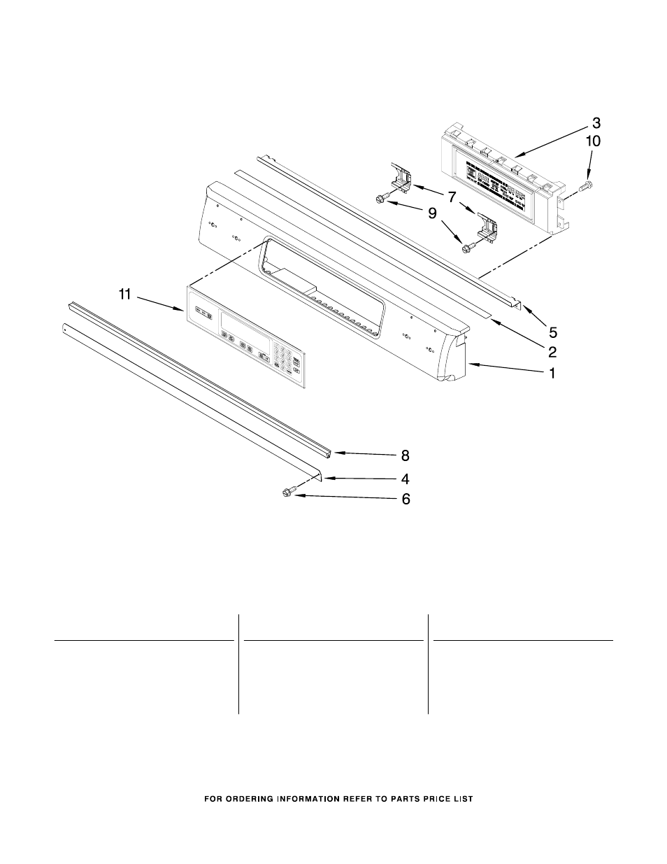 Control panel, Control panel parts | KITCHENAID KESS908SPW01 User Manual | Page 8 / 11
