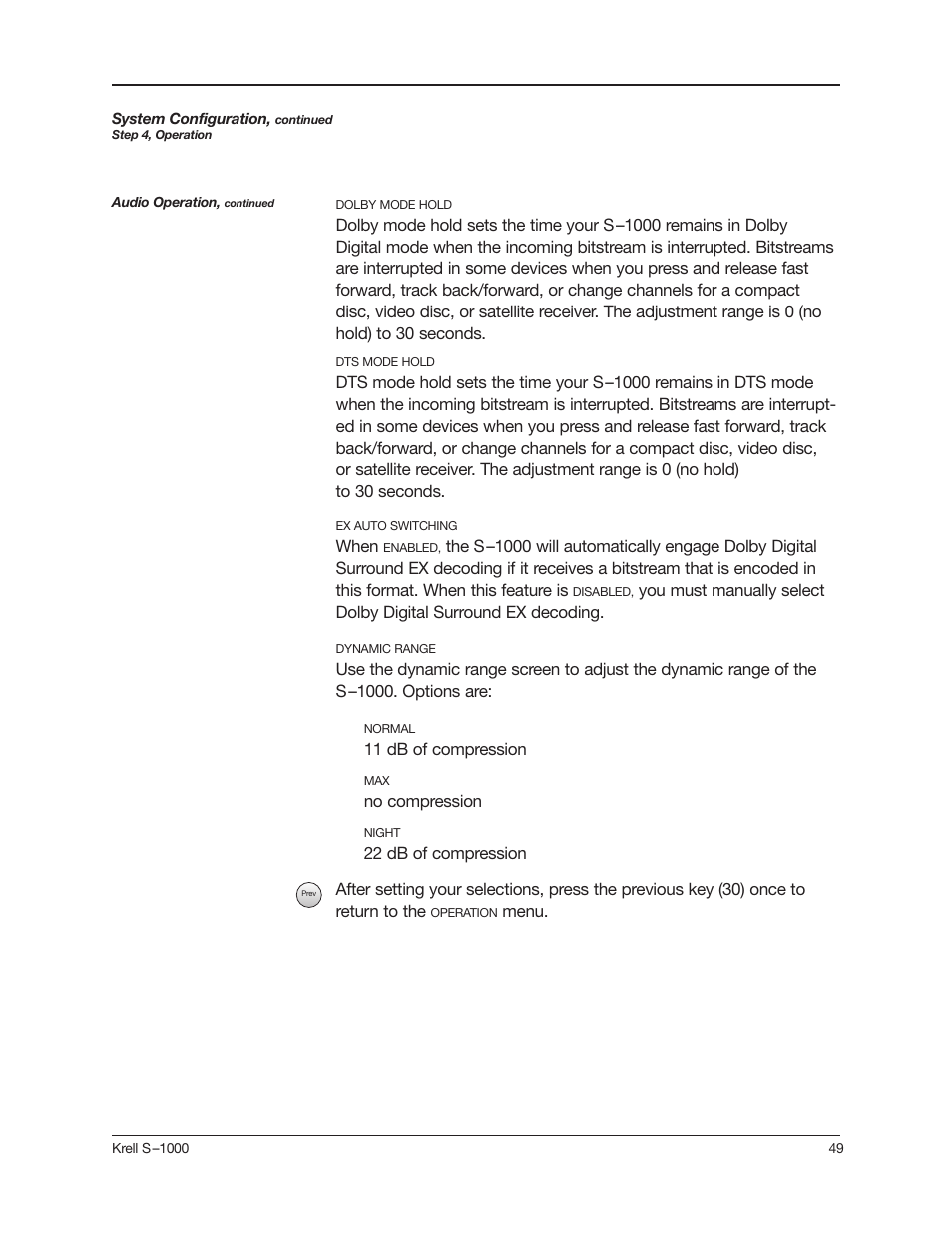 Krell Industries S-1000 User Manual | Page 53 / 72
