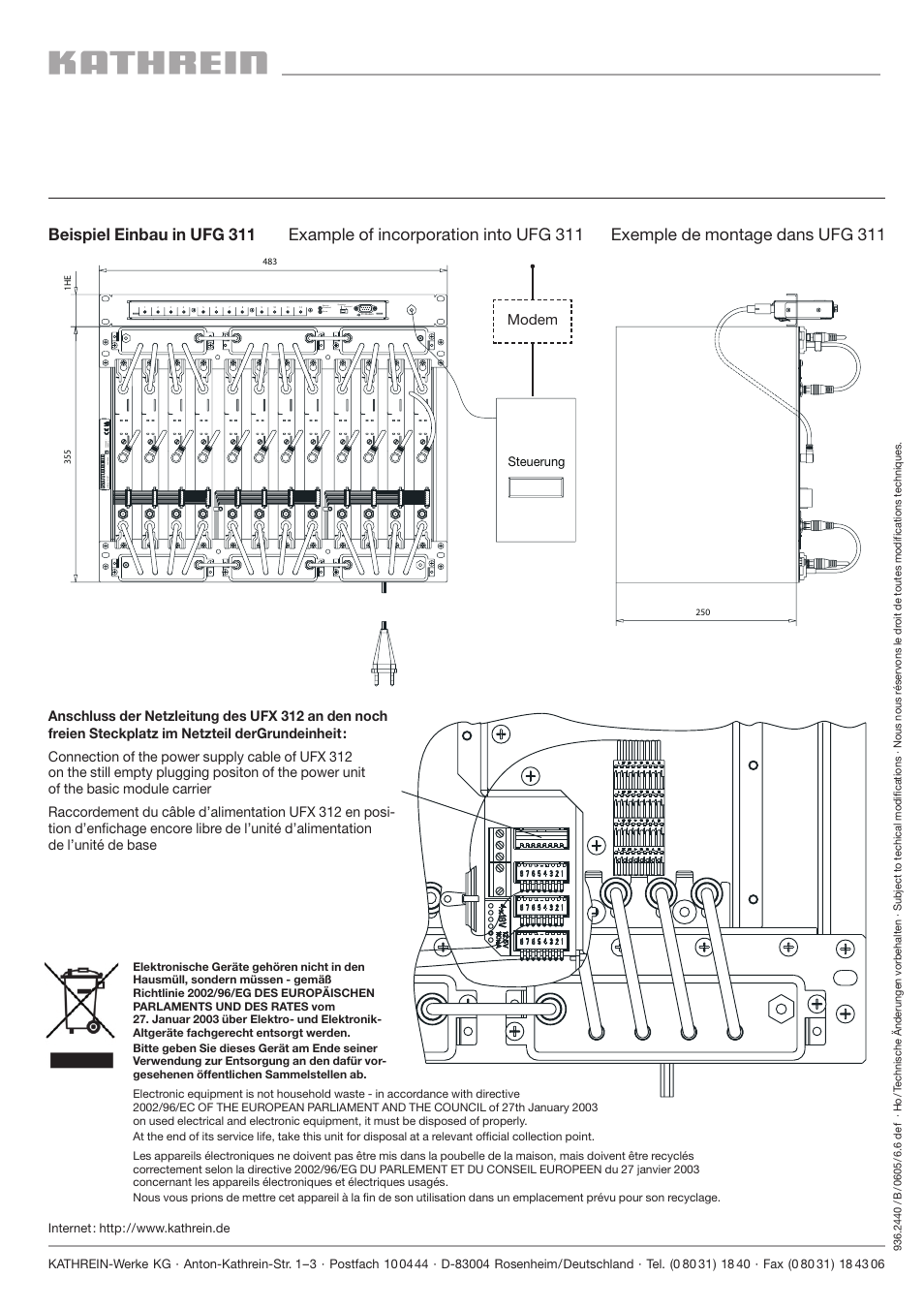 Modem | Kathrein UFO UFX 312 User Manual | Page 6 / 10